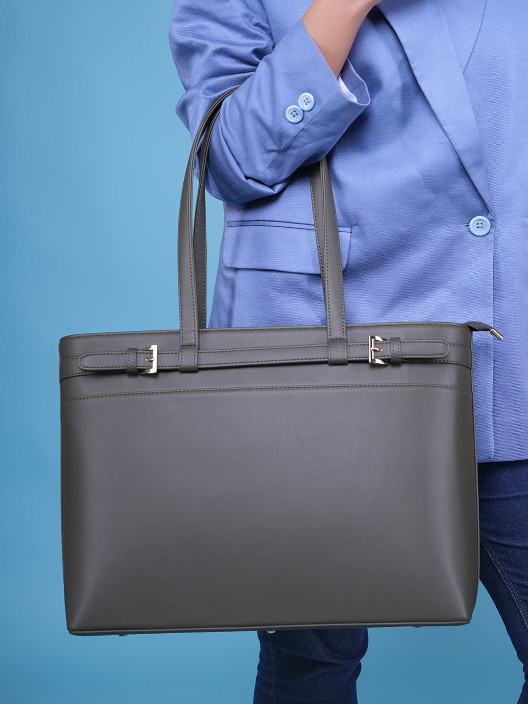 HORRA 14 Inch Laptop Shoulder Bag For Women Office use| Laptop Tote Bag for Work| For College| Latest Stylish Ladies Laptop Handbag |Vegan Leather Handbag | Daily & Travel Use |