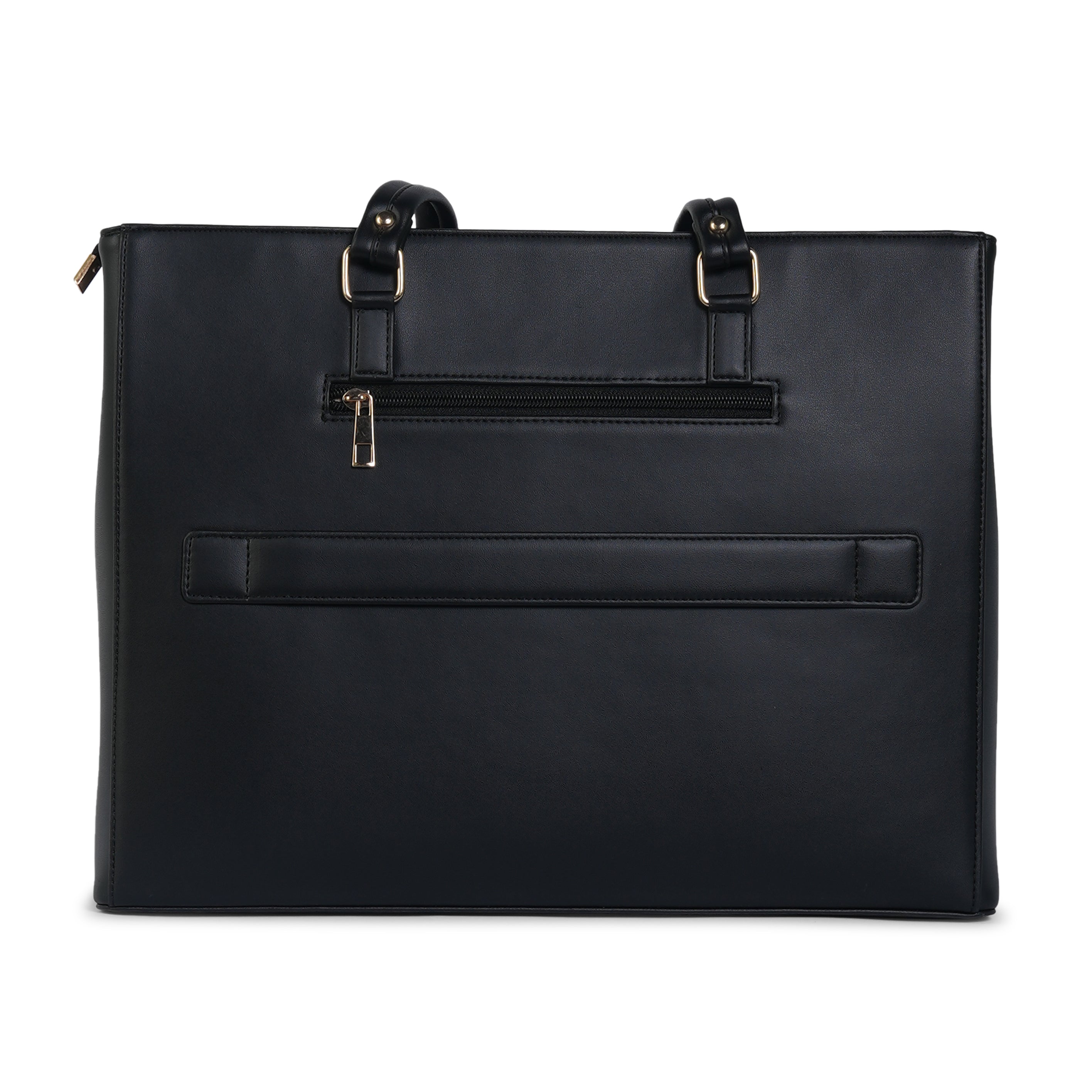 HORRA Vegan Leather 14 Inch Laptop Tote Bag For Women Office Use With Padded Laptop Compartment