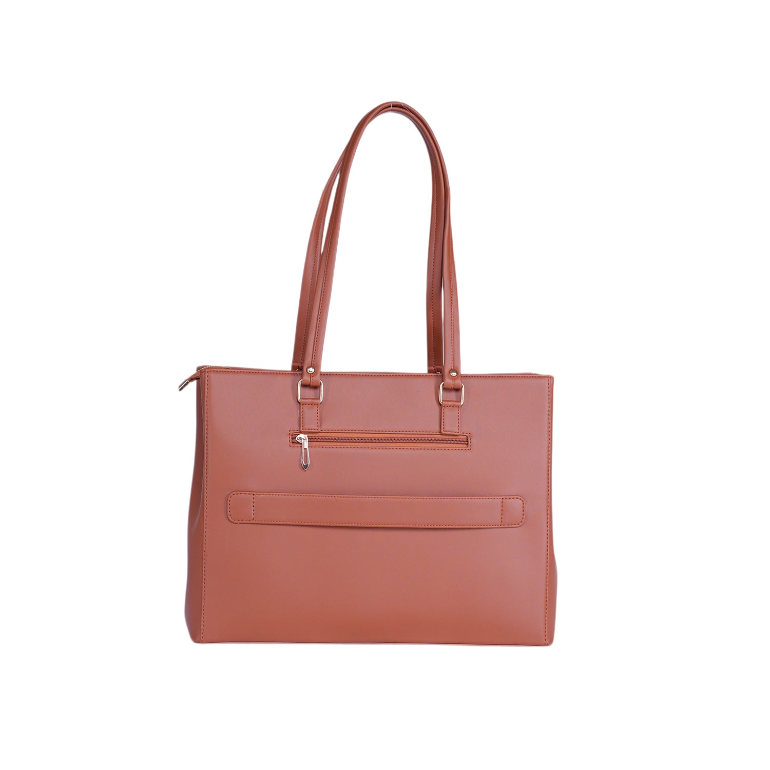 HORRA Vegan Leather 14 Inch Laptop Tote Bag For Women Office Use With Padded Laptop Compartment