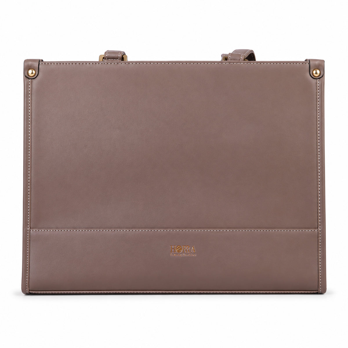 HORRA 14-Inch Laptop Tote Bag Stylish Vegan Leather Office Handbag with Adjustable Shoulder Strap for Women