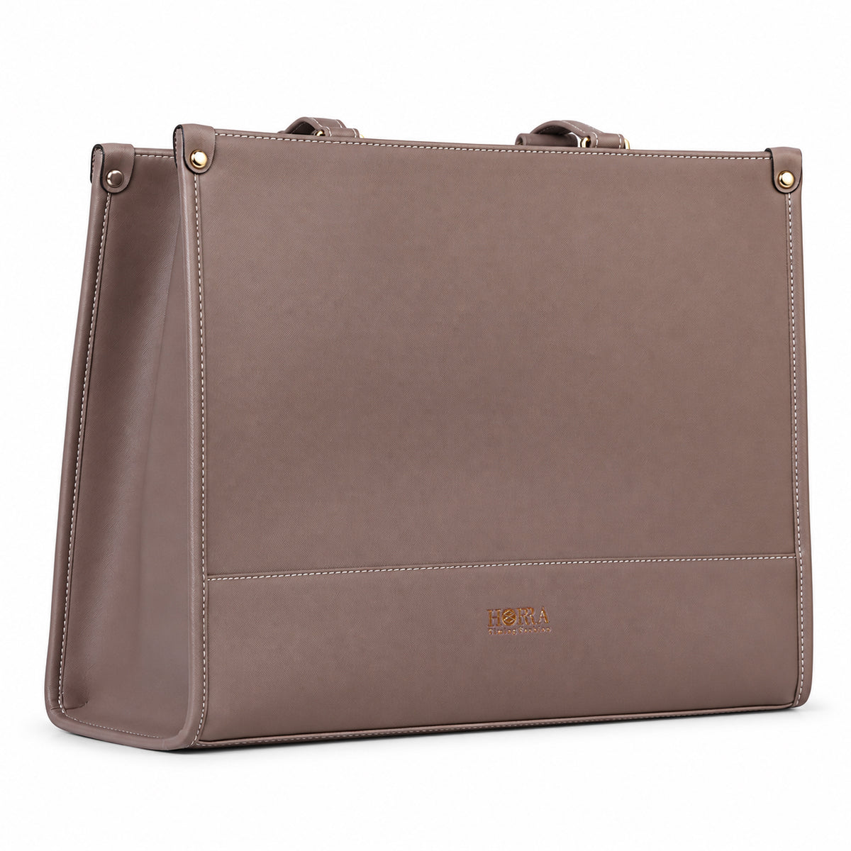 HORRA 14-Inch Laptop Tote Bag Stylish Vegan Leather Office Handbag with Adjustable Shoulder Strap for Women
