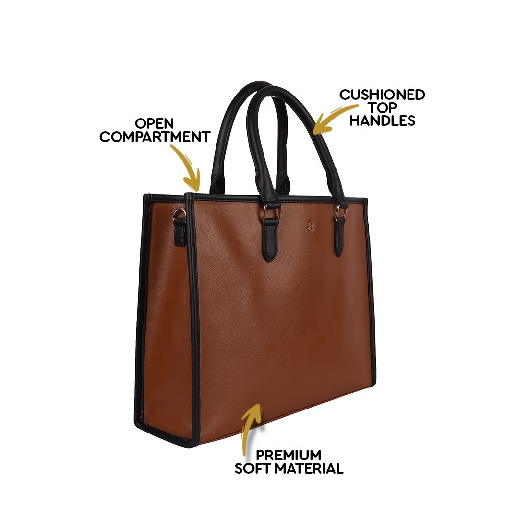 HORRA BIG OFFICE TOTE BAG FOR WOMEN COMPATIBLE FOR 13 INCH LAPTOP