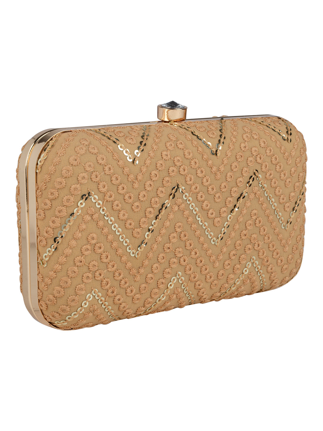 ZigZag Fabric Clutch - Horra Luxury