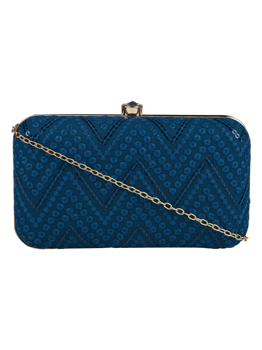 ZigZag Fabric Clutch - Horra Luxury