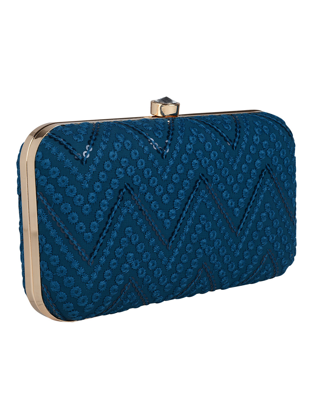ZigZag Fabric Clutch - Horra Luxury