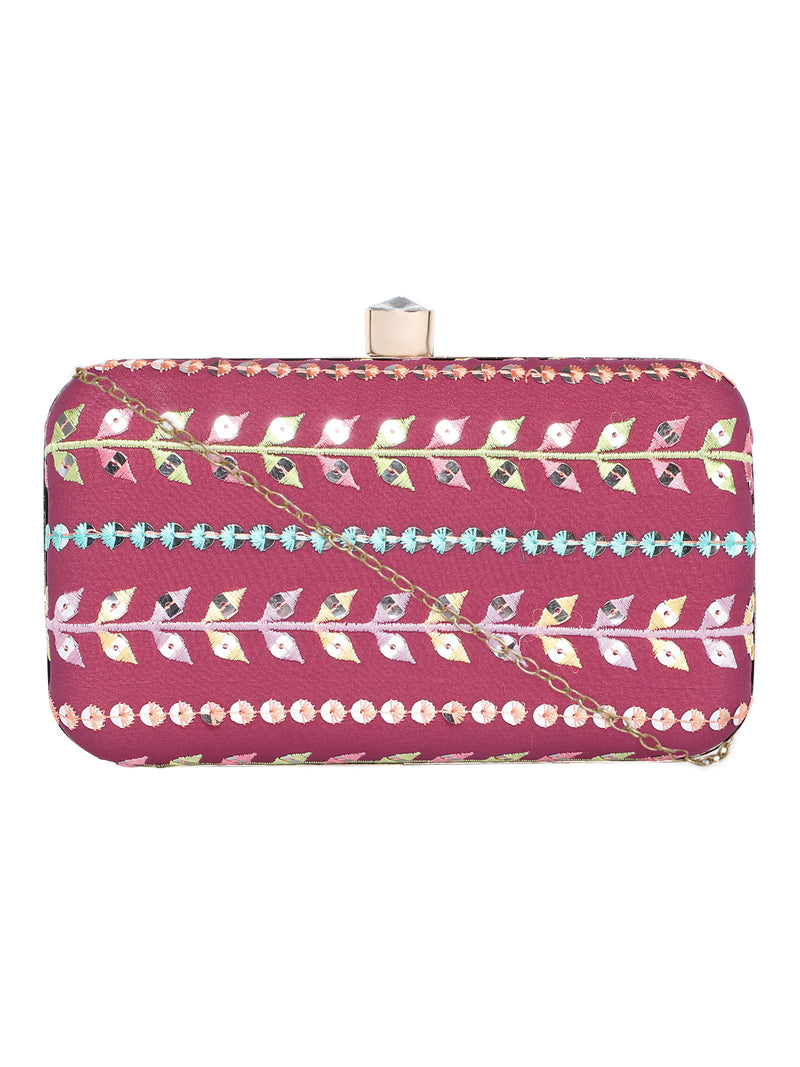 HORRA GOTA WORK PARTY CLUTCH WITH DETACHABLE CHAIN SLING