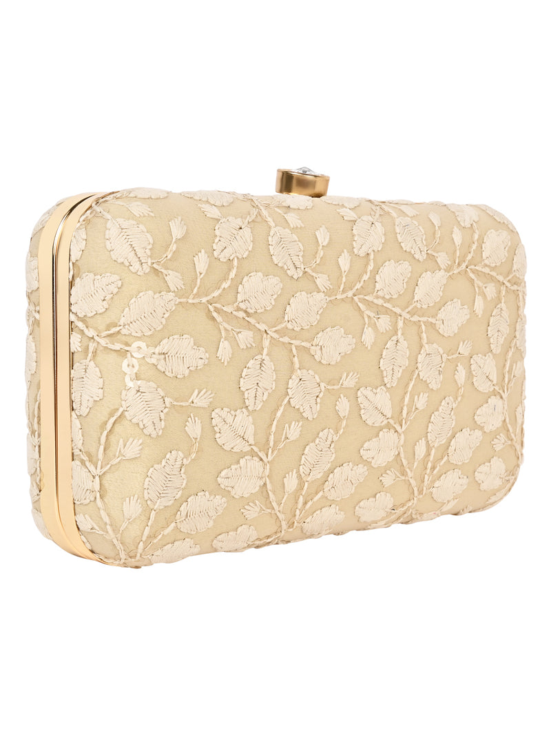 Horra Embroidered Flower Design Women's Party Clutch