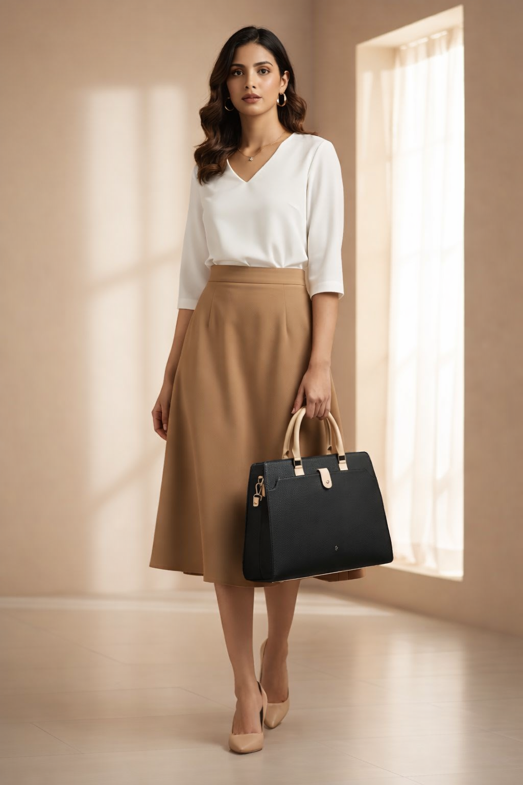 HORRA OFFICE HANDBAG FOR WOMEN COMPATIBLE FOR 13 INCH LAPTOP