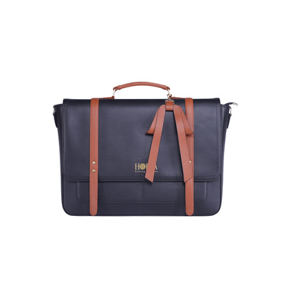 HORRA 14 Inch Breifcase Messenger Laptop Bag For Women Office with Bow - Black| Laptop Handbag for Work| For College| Latest Stylish Ladies Laptop Handbag|Vegan Leather Handbag | Daily &amp; Travel Use |