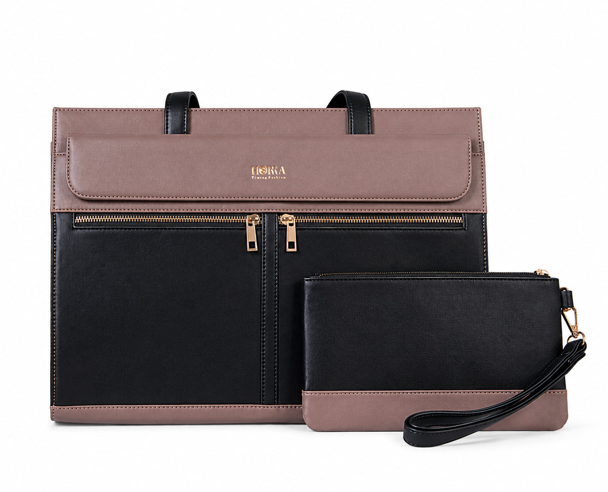 HORRA Vegan Leather 14 Inch Laptop Handbag For Women Office use
