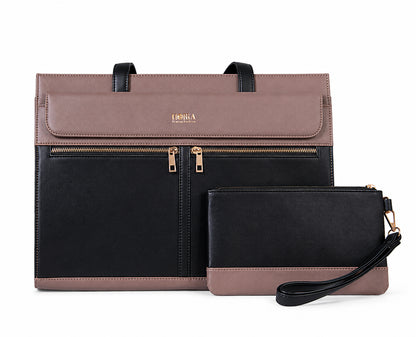 HORRA Vegan Leather 14 Inch Laptop Handbag For Women Office use