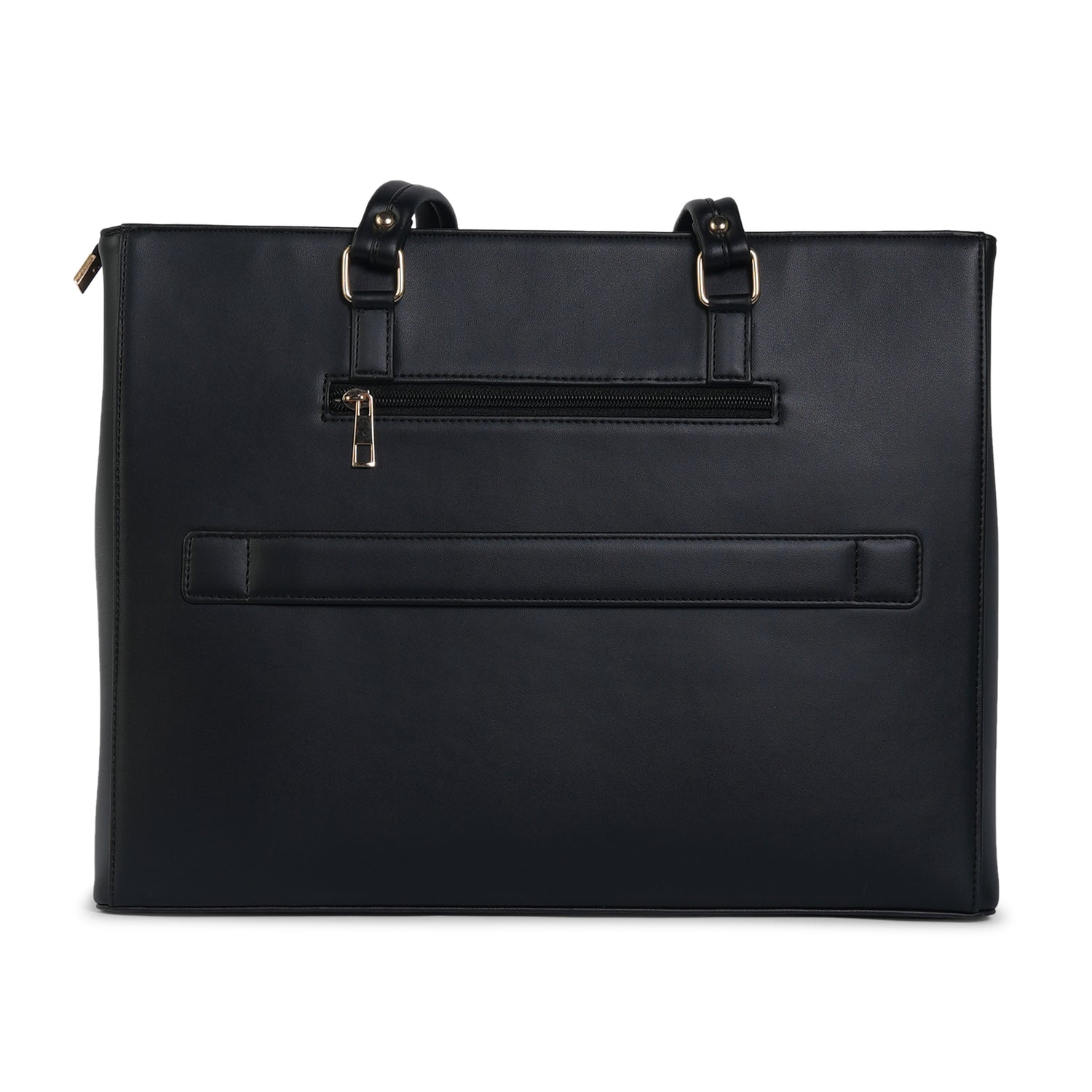 HORRA Vegan Leather 14 Inch Laptop Tote Bag For Women Office Use With Padded Laptop Compartment