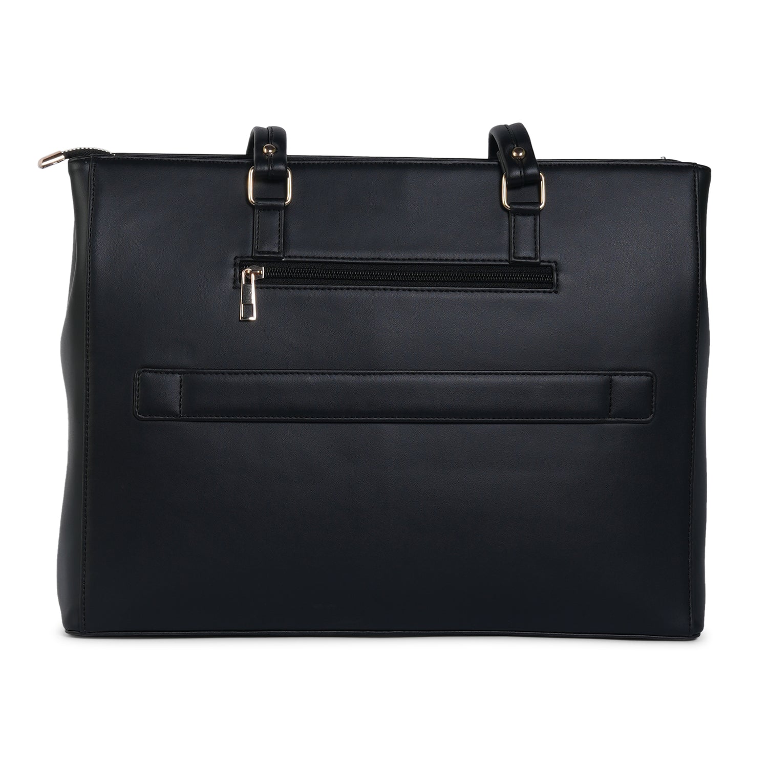 HORRA Vegan Leather 14 Inch Laptop Tote Bag For Women Office Use With Padded Laptop Compartment