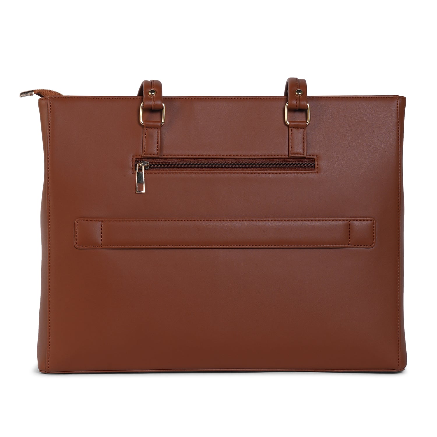 HORRA Vegan Leather 14 Inch Laptop Tote Bag For Women Office Use With Padded Laptop Compartment