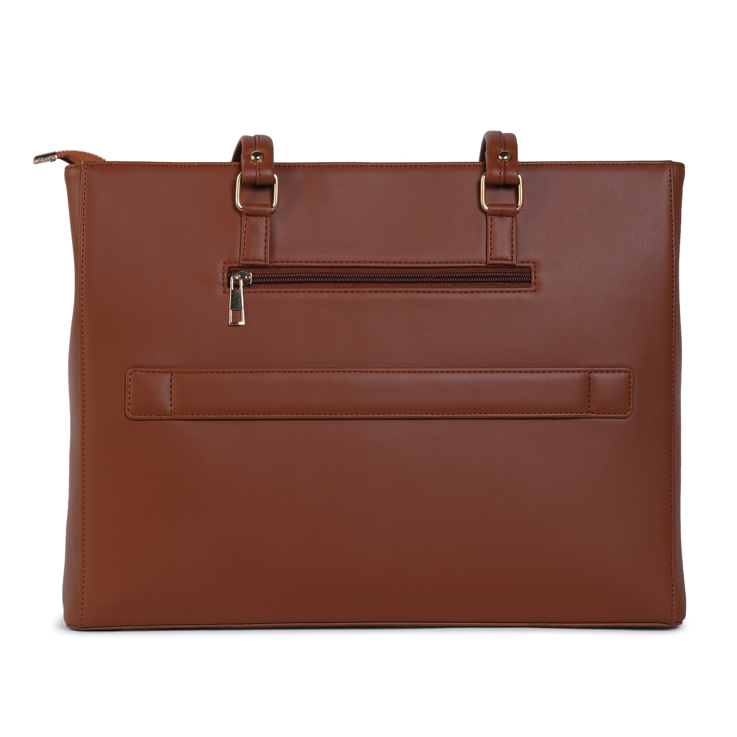 HORRA Vegan Leather 14 Inch Laptop Tote Bag For Women Office Use With Padded Laptop Compartment