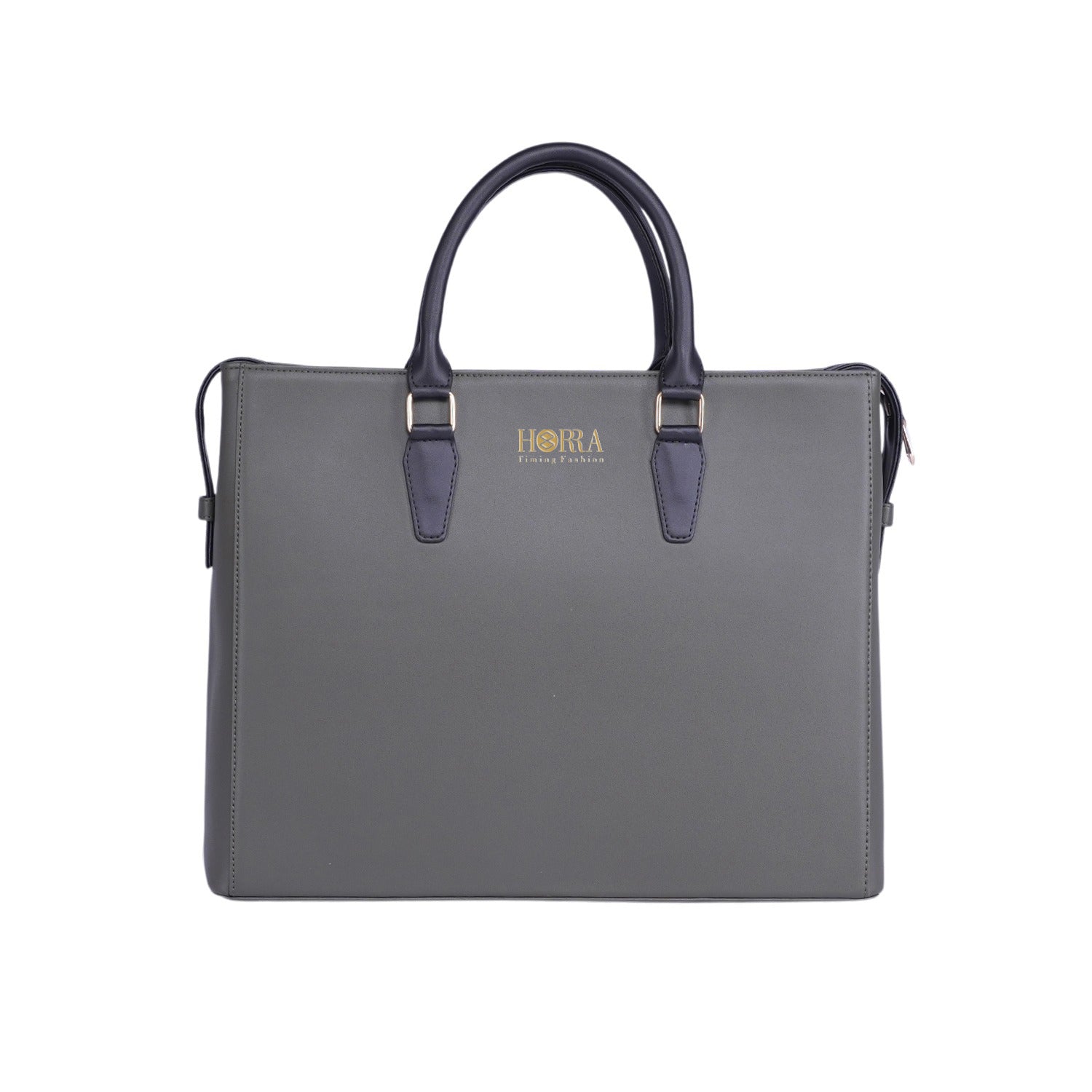 HORRA Vegan Leather 14 Inch Laptop Tote Bag For Women Office use With Padded Laptop Compartment &amp; Detachable Strap