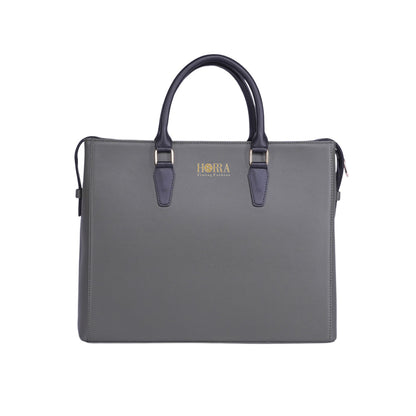 HORRA Vegan Leather 14 Inch Laptop Tote Bag For Women Office use With Padded Laptop Compartment &amp; Detachable Strap