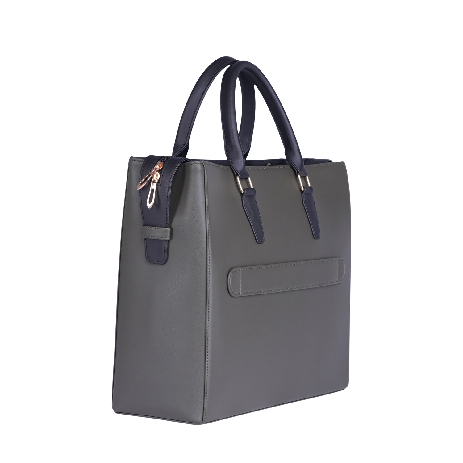 HORRA Vegan Leather 14 Inch Laptop Tote Bag For Women Office use With Padded Laptop Compartment &amp; Detachable Strap