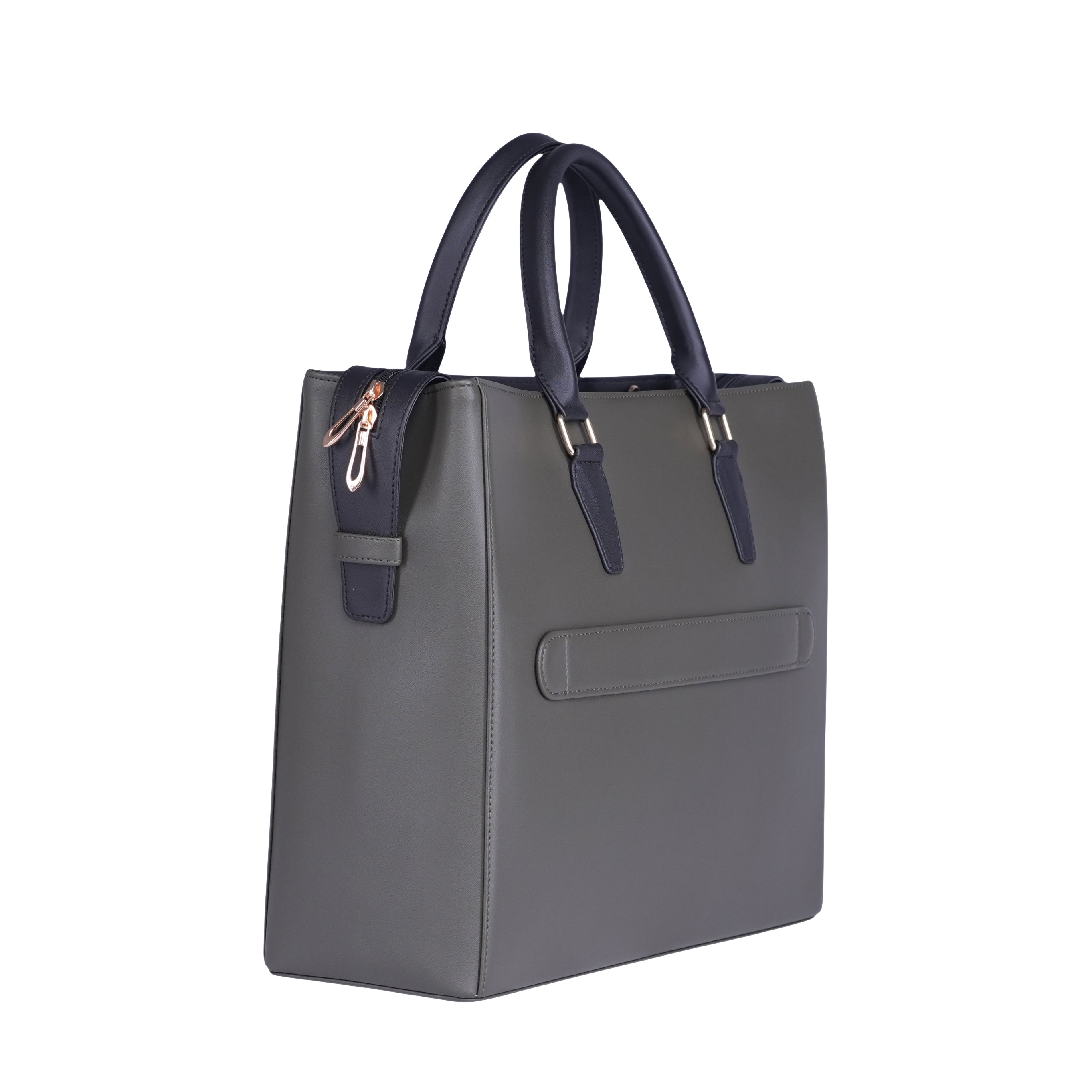 HORRA Vegan Leather 14 Inch Laptop Tote Bag For Women Office use With Padded Laptop Compartment &amp; Detachable Strap