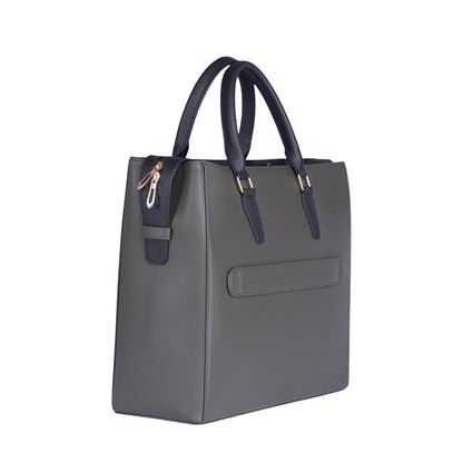 HORRA Vegan Leather 14 Inch Laptop Tote Bag For Women Office use With Padded Laptop Compartment &amp; Detachable Strap