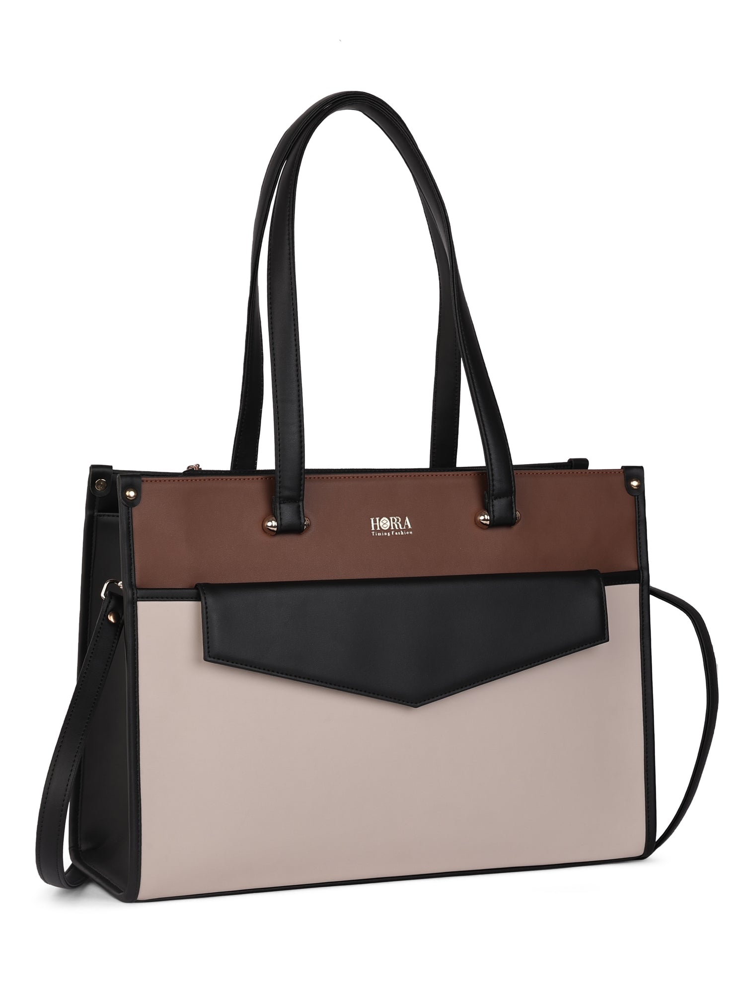 HORRA Vegan Leather 14 Inch Laptop Tote Bag For Women Office use