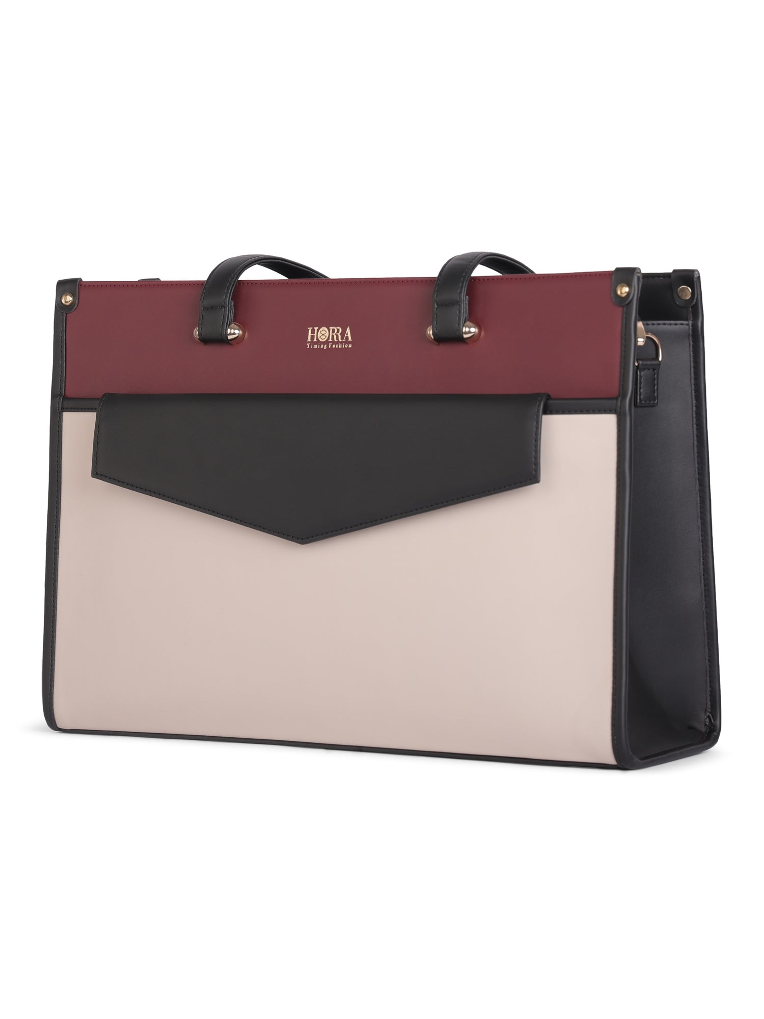 HORRA Vegan Leather 14 Inch Laptop Tote Bag For Women Office use