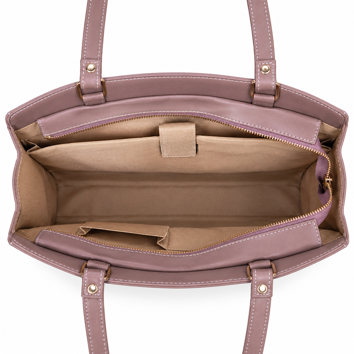 HORRA 14-Inch Laptop Tote Bag Stylish Vegan Leather Office Handbag with Adjustable Shoulder Strap for Women