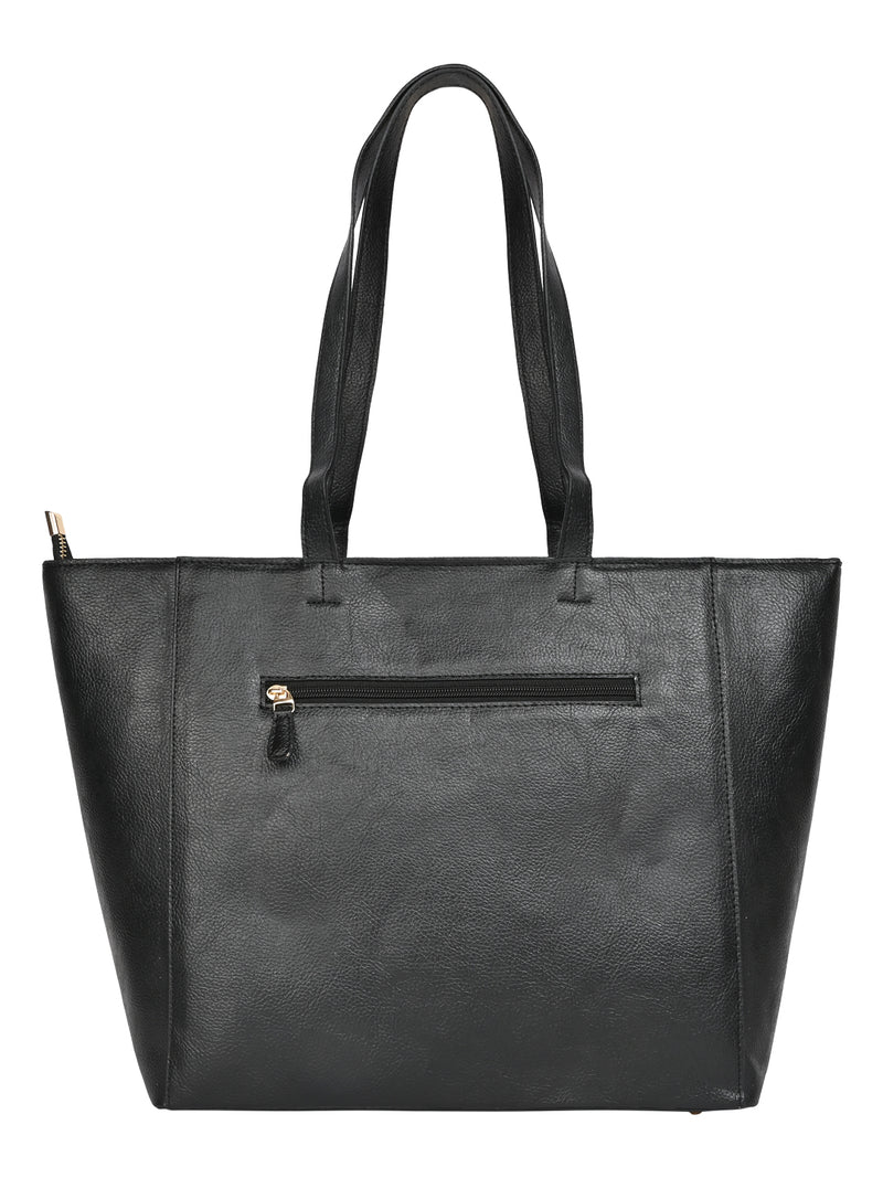 Horra Women's Oversized Tote Bag Compatible for 13" Laptop - Black