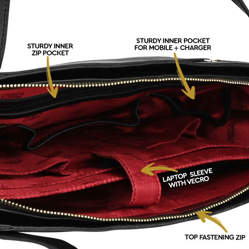 Horra Women's Casual Handbag -Black