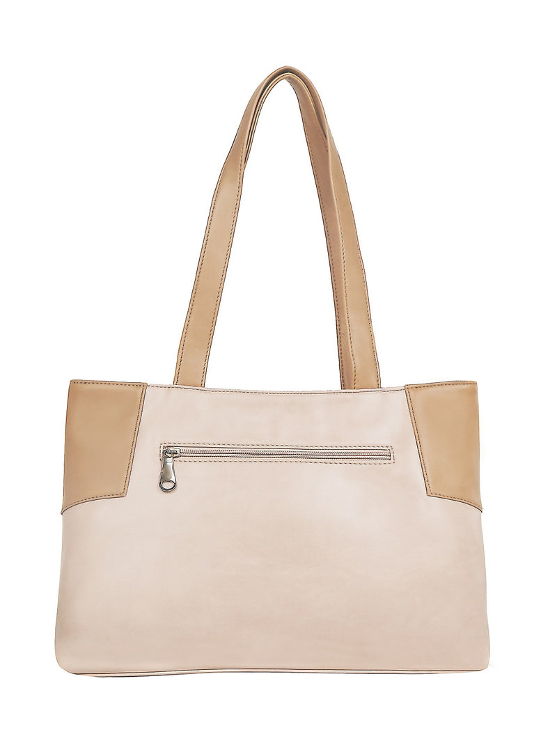 Beige Solid Ready2Go Womens Handbag - Horra Luxury