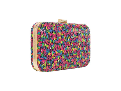 Multicolor Solid Rainbow Clutch - Horra Luxury
